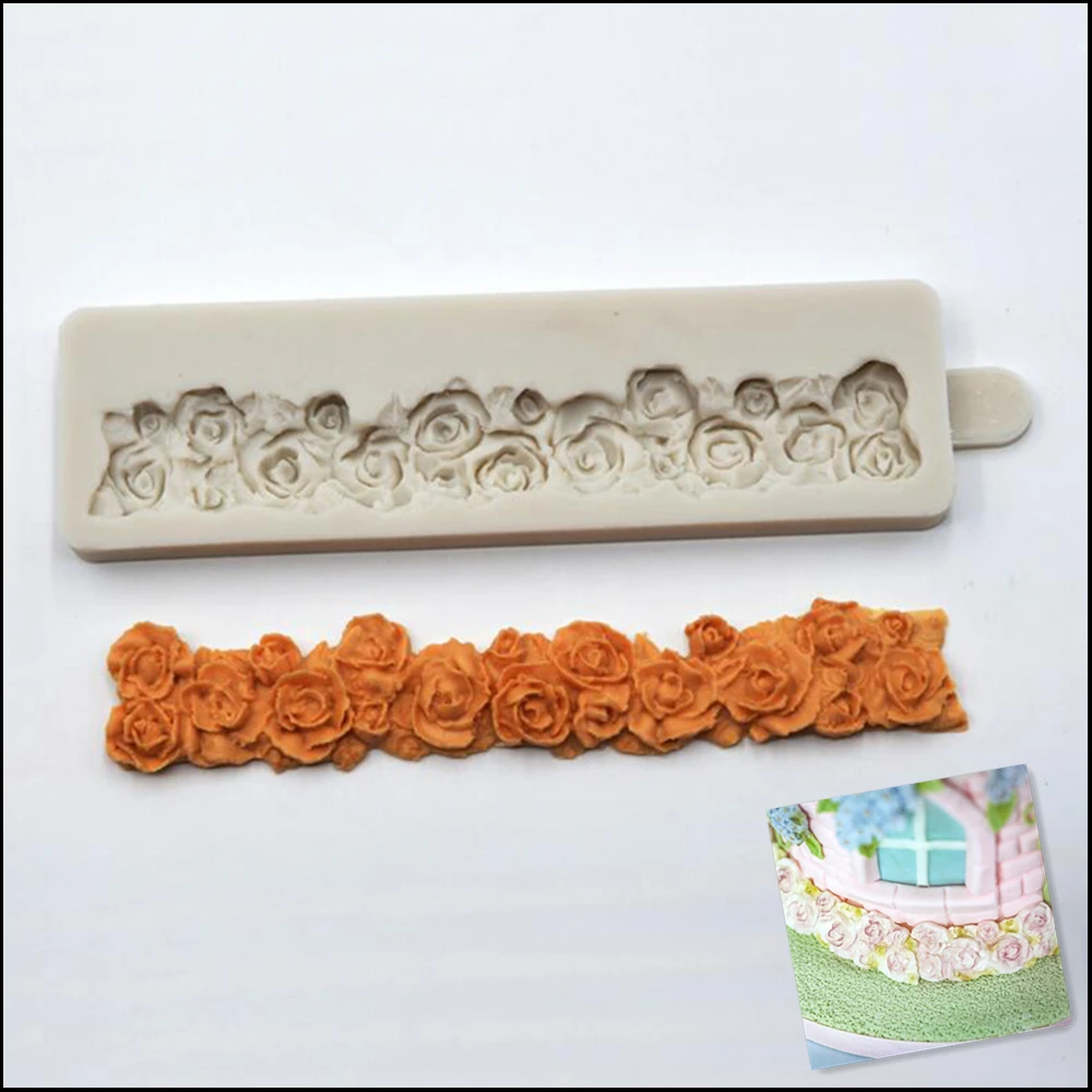 Роза кружева силиконовой формы для выпечки высокая термостойкость Demoulding DIY
