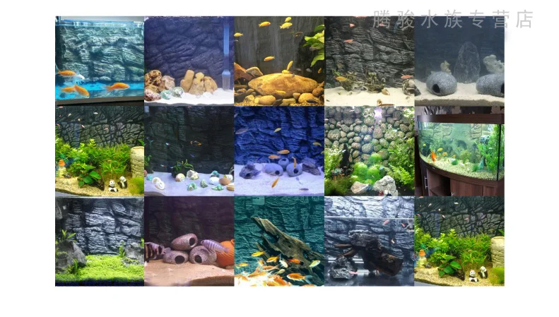 Large Fish Tank 3D Foam Background Rock Root Landscaping Drawings Aquarium Turtle Decoration Ornaments Accessories