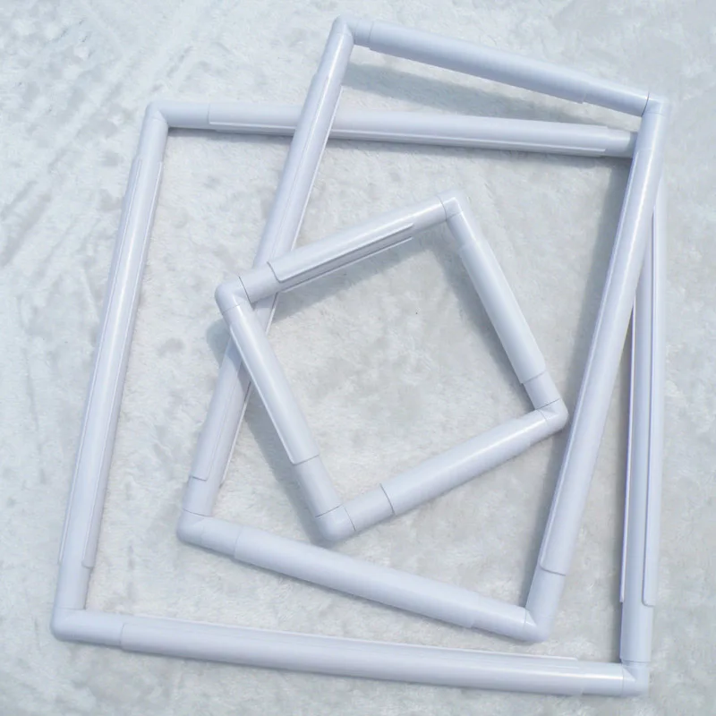 Handhold Square Shape Cross Stitch Craft DIY Tool Embroidery Plastic Frame Hoop | Дом и сад