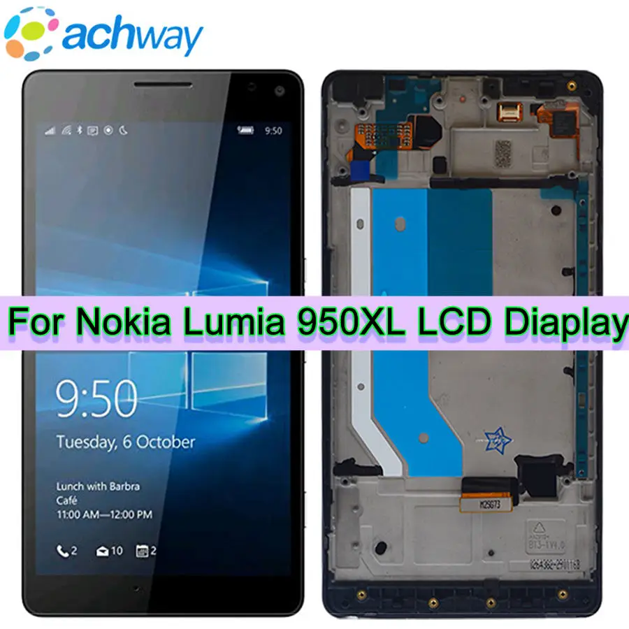 100% новый черный Lumia 950 XL LCD xl дисплей кодирующий преобразователь сенсорного экрана