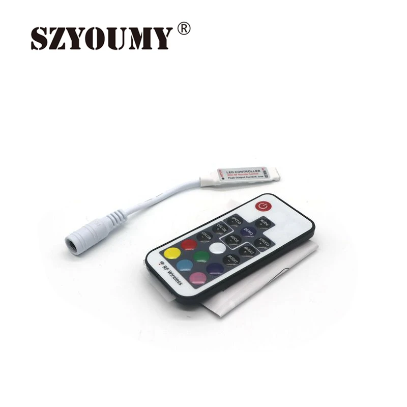 Миниатюрный беспроводной диммер SZYOUMY с 17 клавишами постоянный ток 5 24 В 12 А