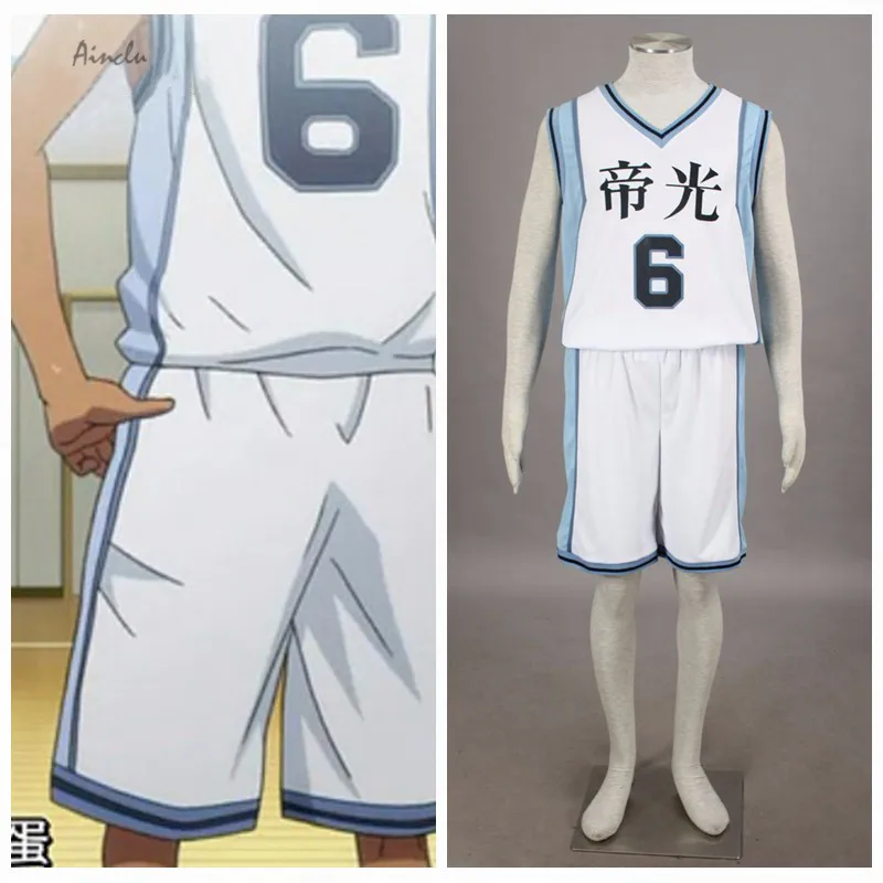 Ainclu Бесплатная доставка костюм Kuroko no basuke аниме Teiko #6 Aomine Daiki баскетбольный Джерси