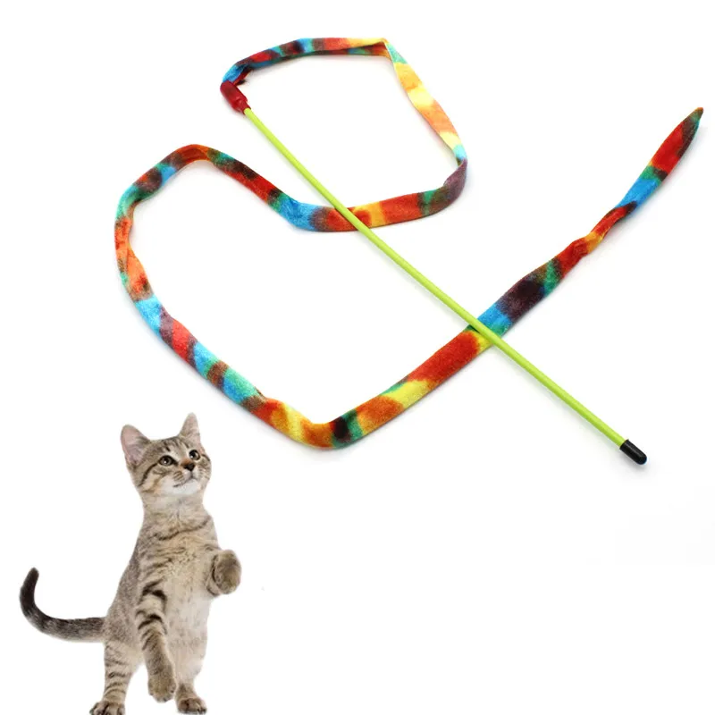 Смешно перо Весна котенок кошка игрушка стержень тизер Белл бисера играть Pet