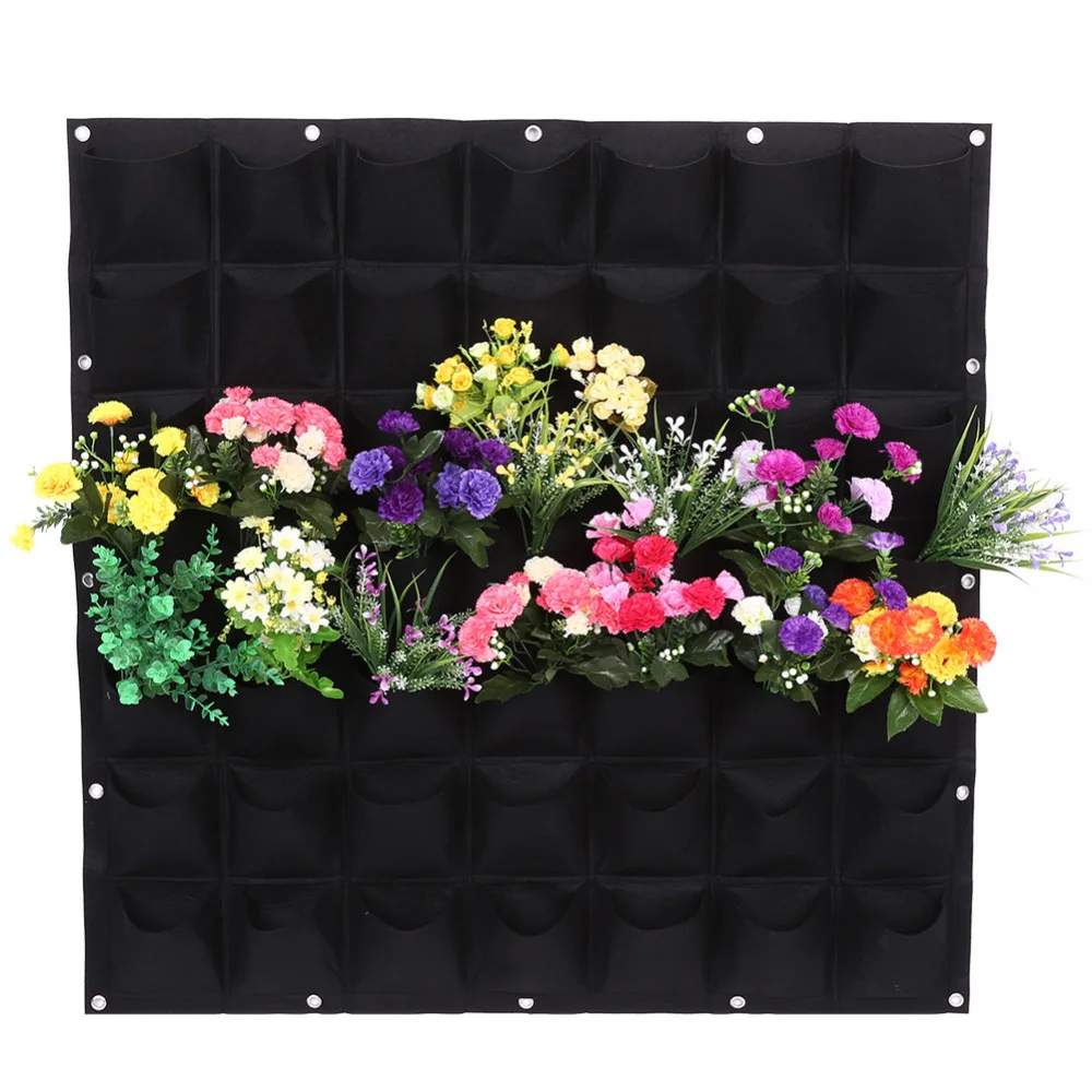 49 карманов цветочные горшки для выращивания настенные вертикальные овощей сада