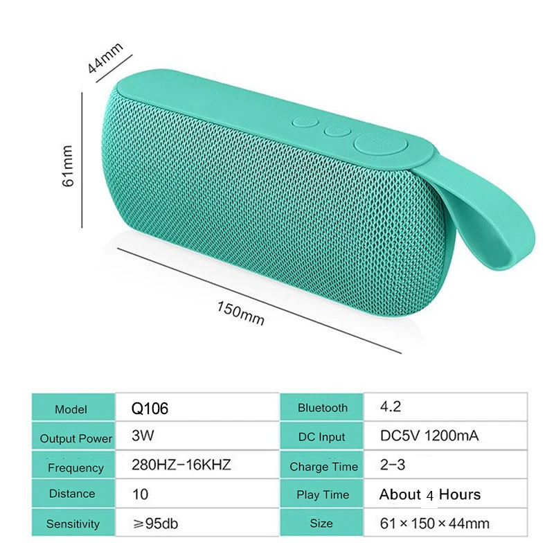 Велосипедный динамик беспроводной Bluetooth большой бас сабвуфер FM-радио TF USB mp3-плеер