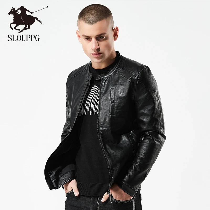SLOUPPG Новая высококачественная мотоциклетная кожаная куртка для велосипеда