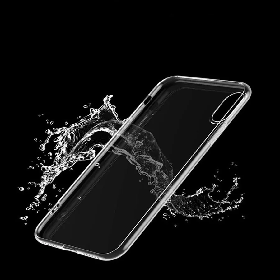 Ультратонкий Прозрачный мягкий чехол из ТПУ для iPhone X тонкий бампер телефона