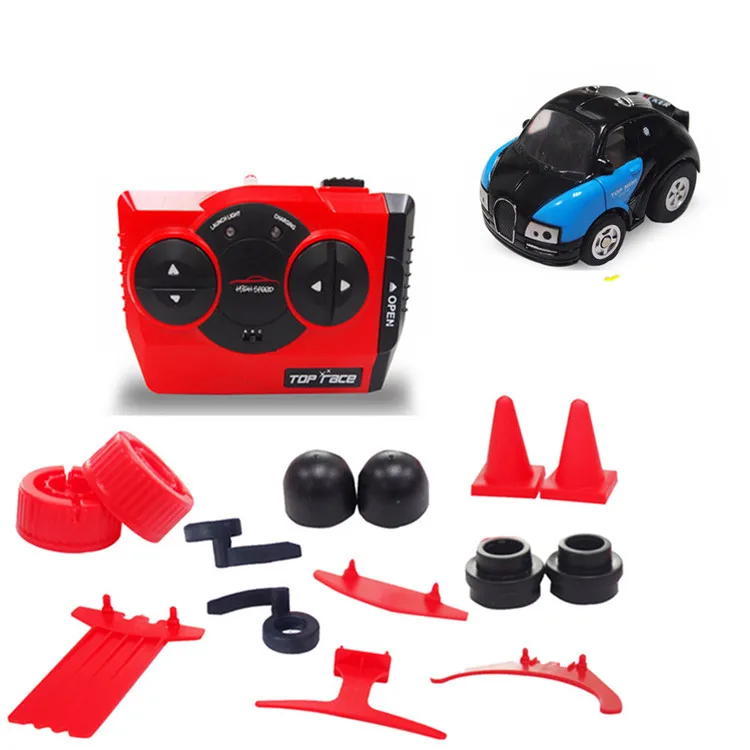 Мини-Мультяшные транспортные средства игрушка маленький RC трюк Carros микро-пульт дистанционного управления машинки детский день рождения, день рождение мальчика подарки с колесами или дорожными блоками