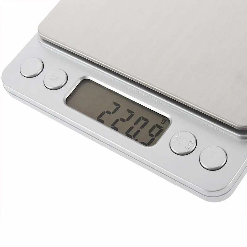 

500g x 0.01g Digital Scale Jewelry Weighting Kitchen Scale Electronic and LCD Display g/ oz/ ct/ gn Precision with 2 trays