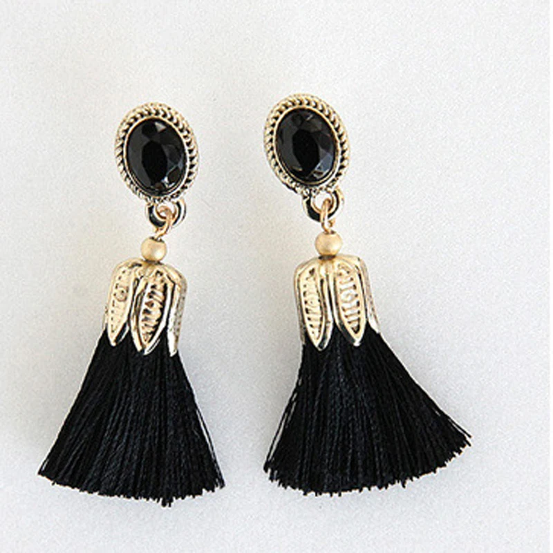 Женские корейские длинные серьги с кисточками Dayoff винтажные ручной работы