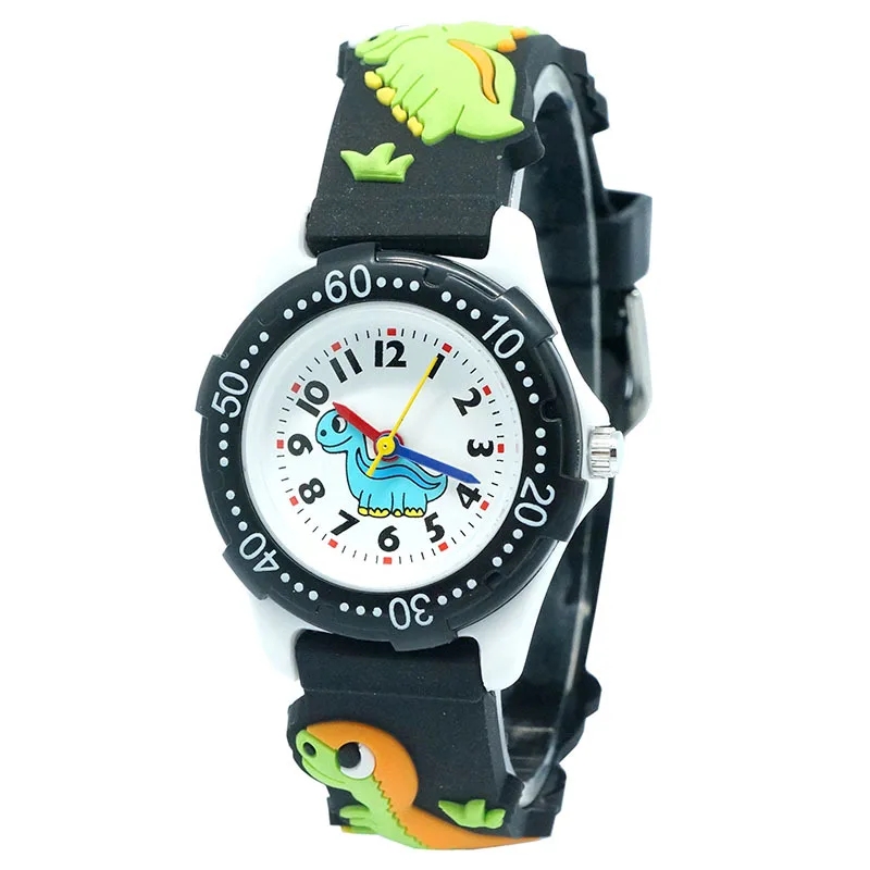 

3D Silicone Strap Dinosaur Children Quartz Analog Kids Watch Girl Boys Students Relogio Kol Saati