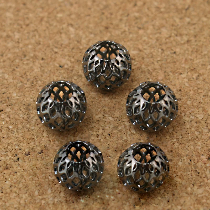 

2020 New arrival Round Ball 9x10mm 30pcs/lot 6 Colours Available Hollow Metal Spacer Beads fit European Bracelet & Jewelry
