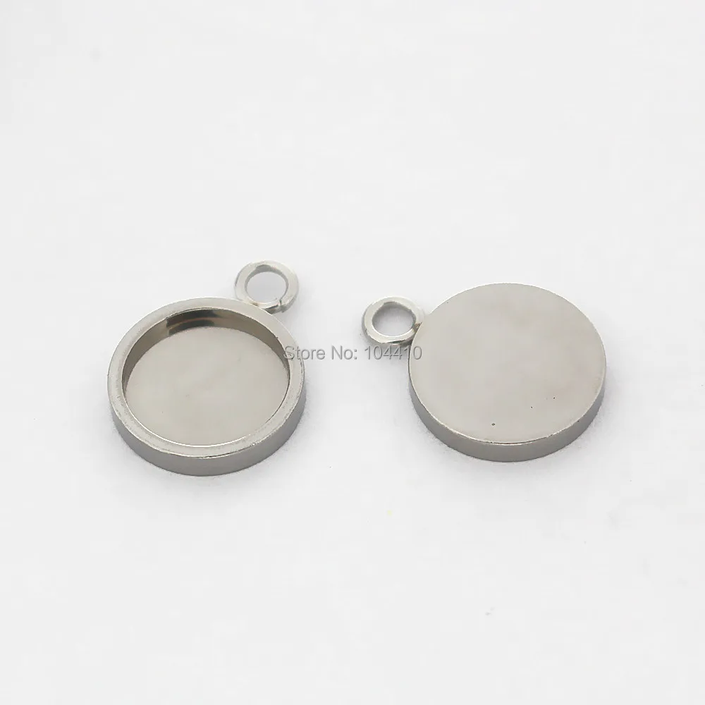 Прочная круглая рамка из нержавеющей стали 10 мм с петлей стеклянный камень смола