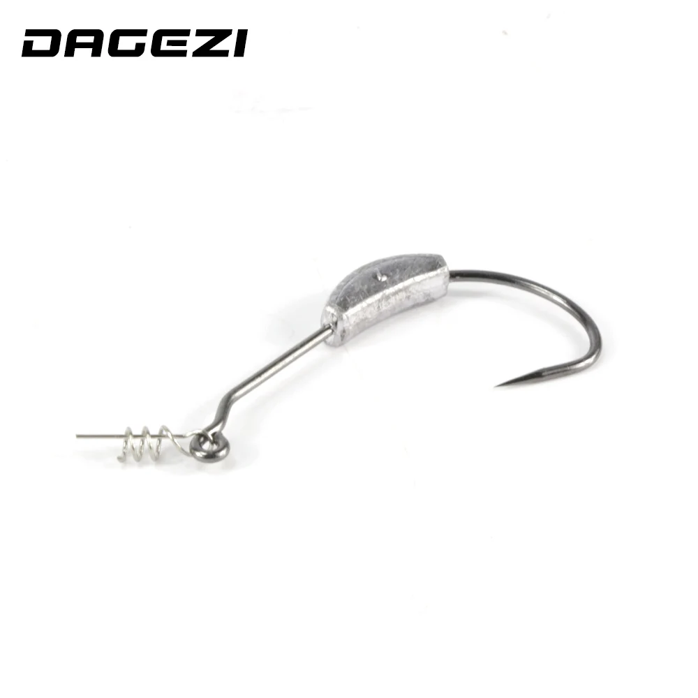 DAGEZI 5 шт./лот со свинцовым колючим крючком рыболовные крючки для ловли карпа червя