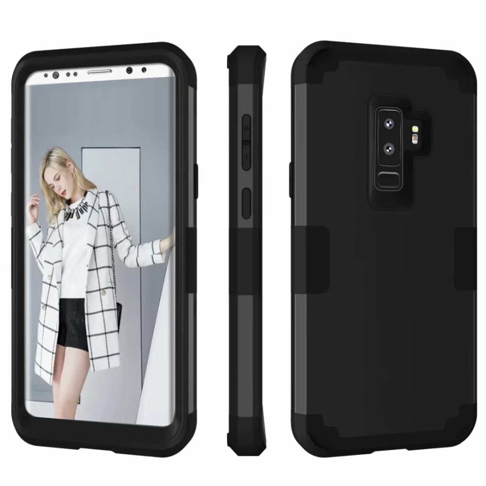 S9 Case Hybrid Shockproof Phone For Samsung S9Plus S8 S8Plus Note8 Coque 3in 1 Full Protective Hard Back Cover | Мобильные телефоны