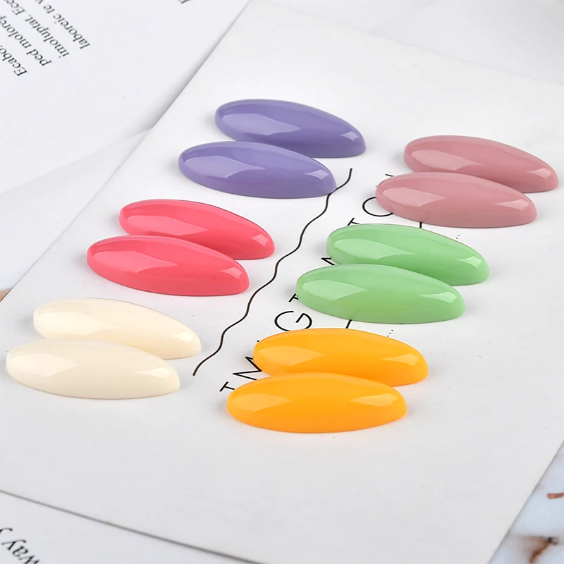 Чистый цвет Длинные овальные абстрактные манго DIY серьги зажим для ушей пластырь