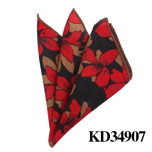 KD34907 Модное печатное карманное квадратное для мужчин и женщин Цветочное полотенце для сундуков носовые платки для джентльменов мужские костюмы платок карманное полотенце - Цвет: KD34907