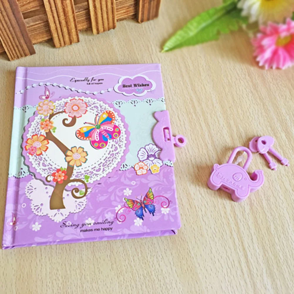 Kawaii/милая бумага Тетрадь с замком блокнот с кодовым замком блокнот план журнал органайзера журнал Тетрадь Канцтовары, случайный цвет