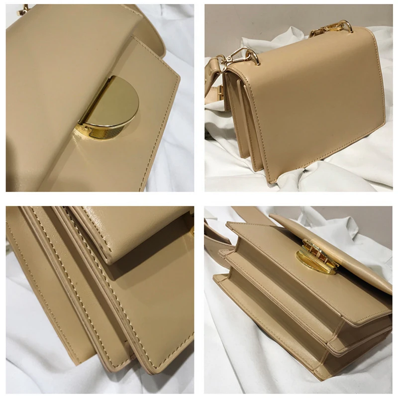 Женские Сумки из искусственной кожи с металлическим замком маленькая квадратная