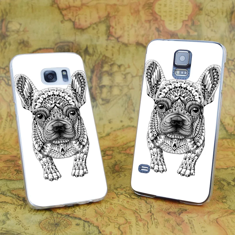 E3461 French Bulldog Transparent Hard PC Case Cover For Samsung Galaxy Note S 3 4 5 6 7 8 9 Mini Edge Plus |