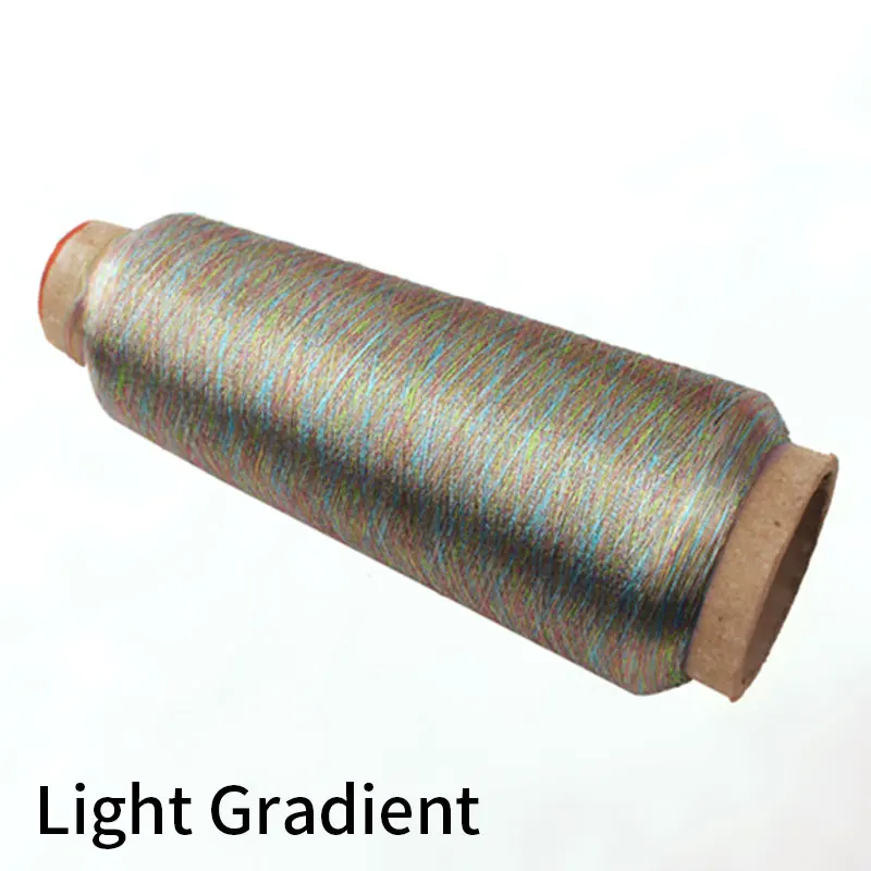 Light Gradient Нитки золотой металлик Серебряный шелк компьютерная вышивка Diy Вышивка крестиком линия для шитья Золотая тонкая проволока - Цвет: Light Gradient