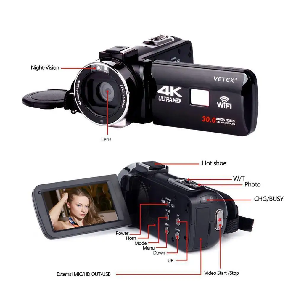 Горячая новинка HD профессиональная 4K Ультра Wifi дистанционное управление спортивная видеокамера сенсорный экран ночное видение 3," ЖК Водонепроницаемая камера