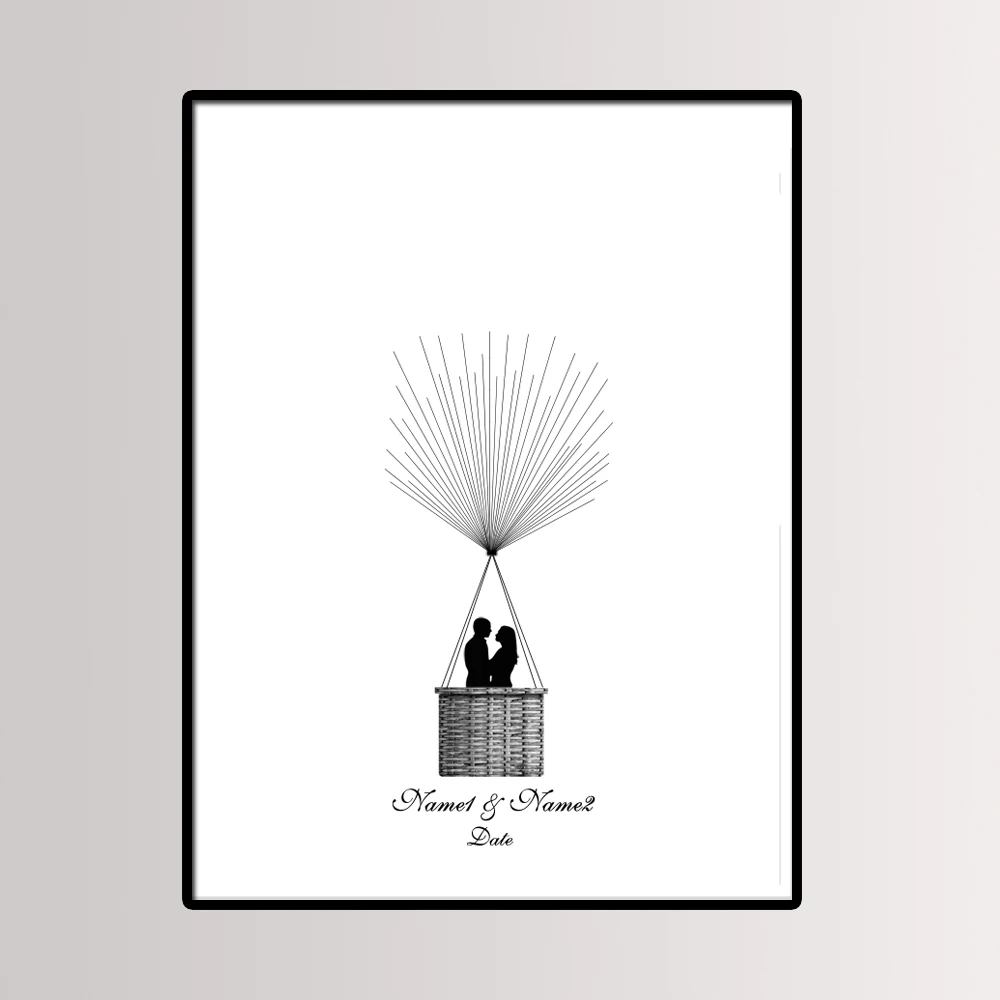 Невеста и жених бесплатно персонализированные имя Дата отпечаток пальца DIY