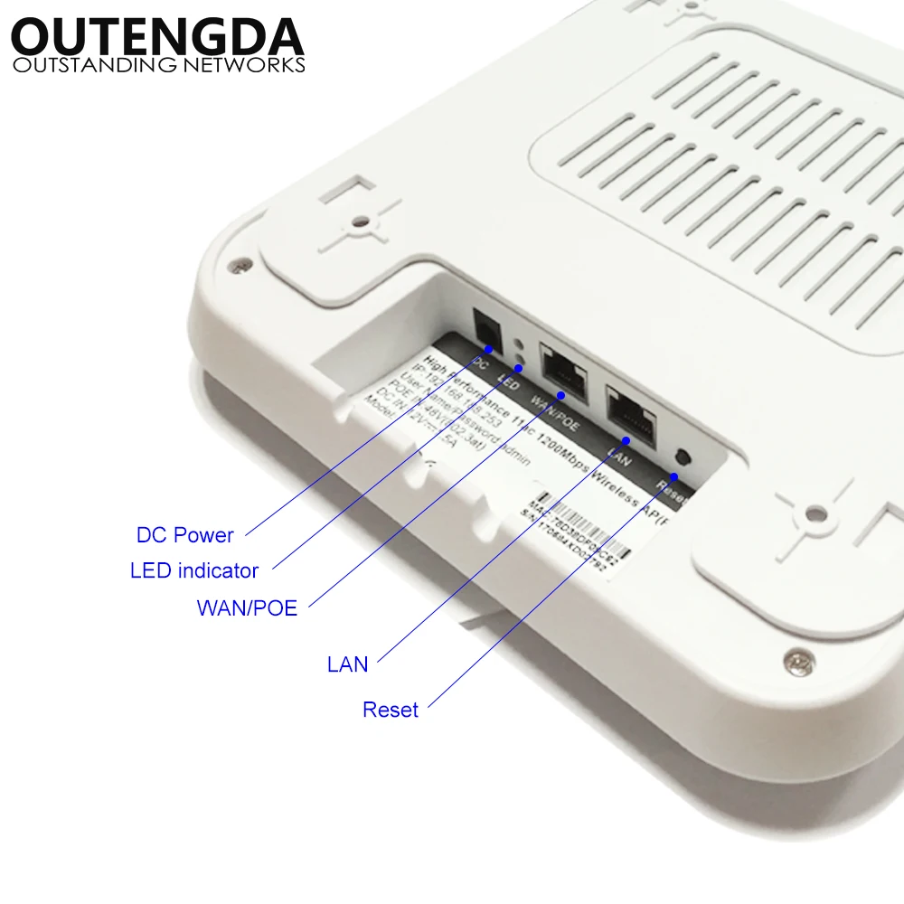 1200Mbps 802.11AC Ceiling AP 2.4G 5G Router Wireless Wifi Router Hotspot Extender Wifi Extender PoE Access Point WIFI Repeater