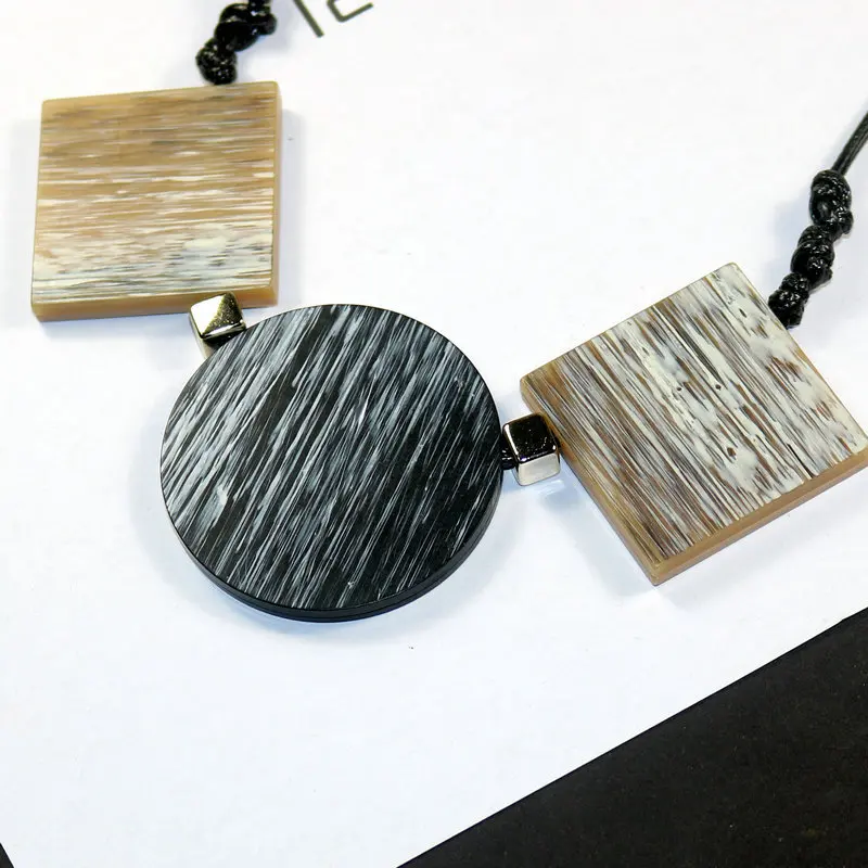 В винтажном стиле Роскошные Смола Подвеска для женщин ожерелье в богемном