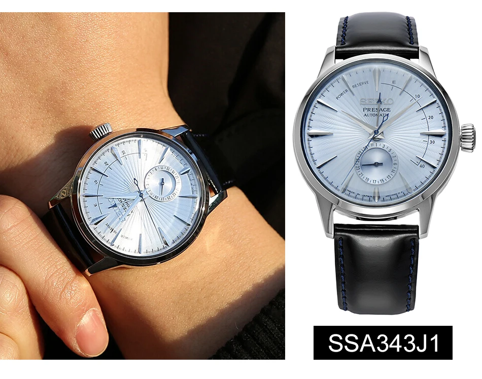 Оригинальные Seiko часы Presage Seres автоматические механические деловые мужские часы 5 бар водонепроницаемые глобальная гарантия SSA385J1