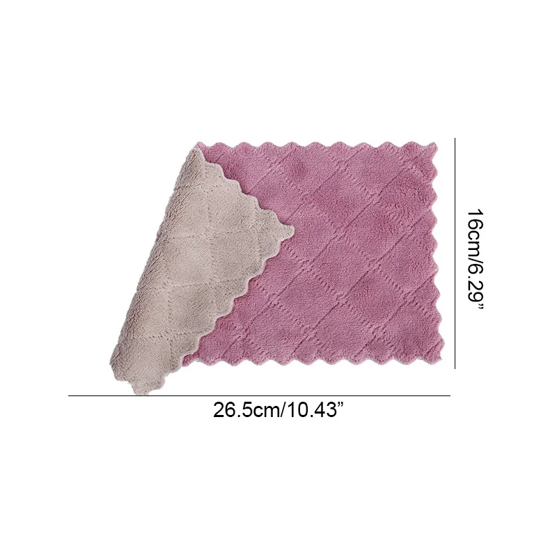 6 шт./компл. домашняя кухонная ткань толстая двухслойная салфетка из микрофибры