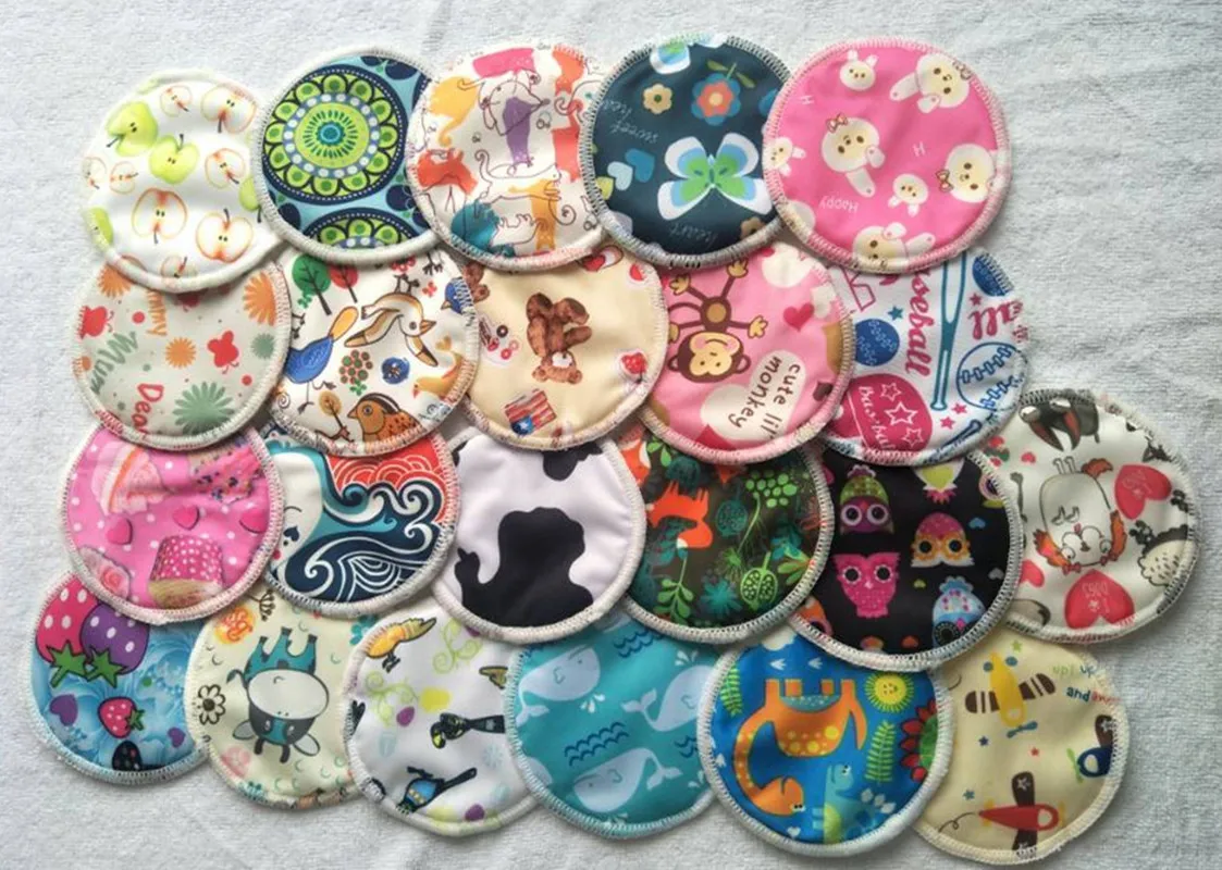 Free Shipping 100 Pairs Nursing Pads PUL+ microfiber+bamboo terry Colorful Mummy Bamboo Terry Fiber breast pad