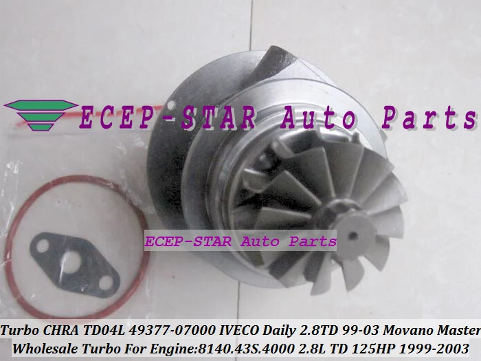 Турбокартридж CHRA TD04L 49377 07000 454126 751578 53039700075 Турбокомпрессор Для Ивеко Дейли 99