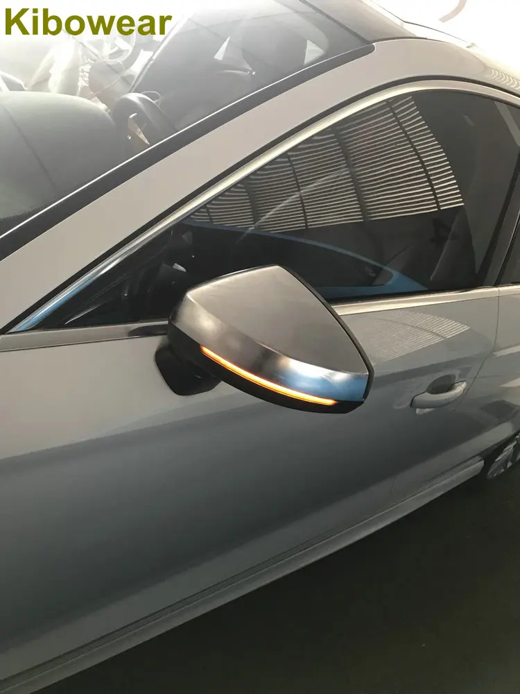 Kibowear для Audi A3 8 в S3 RS3 последовательный светодиодный сигнал поворота мигалка течёт светодиодный боковое зеркало мигалка светильник прокрутки