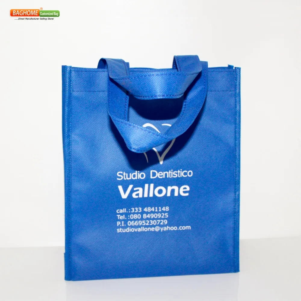 100PCS/Lot Custom Reusable Shopping Bags Small Gift Bag with Handles Printed Logo  25h*20w*10g CM Wholesale