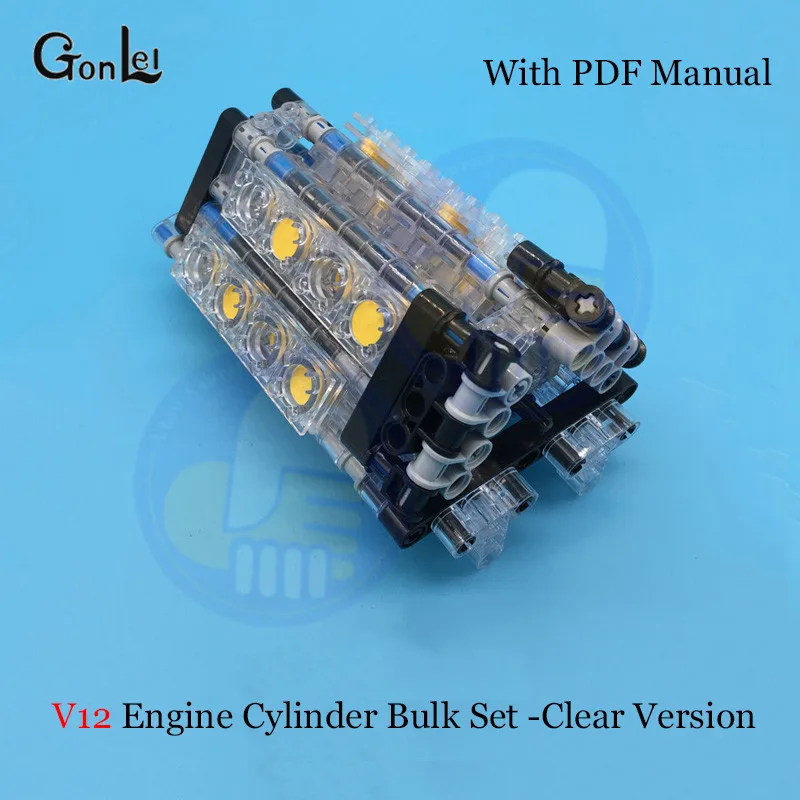 W16 Clear 1 Набор, MOC-TECHNIC, 8 скоростей, последовательная коробка передач, Обучающие строительные блоки, части кирпича, DIY игрушки, совместимые с 4911 Technic - Цвет: W16 Clear