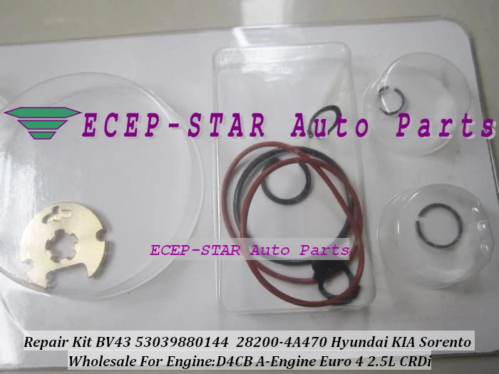 Ремкомплект турбонаддува BV43 53039880144 53039880122 28200-4A470 Турбокомпрессор для KIA Sorento 2001-06