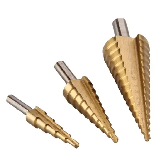 Полезный набор 3 сверл фрезы напольные конические HSS сталь|hss steel|set of drillsdrill set |