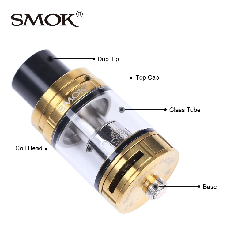 Оригинальный Smok TFV8 большой детский бак электронная сигарета 5 мл/2 мл