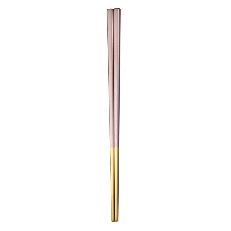 pink chopsticks gold Набор посуды, набор столовых приборов для путешествий, походная посуда, многоразовый набор посуды с ложкой, вилкой, палочками для еды, соломинкой и переносным чехлом - Цвет: pink chopsticks gold