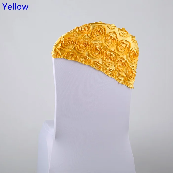 Золотой цвет Свадебная лента на стул вышивка с розами розы лайкра декоративные