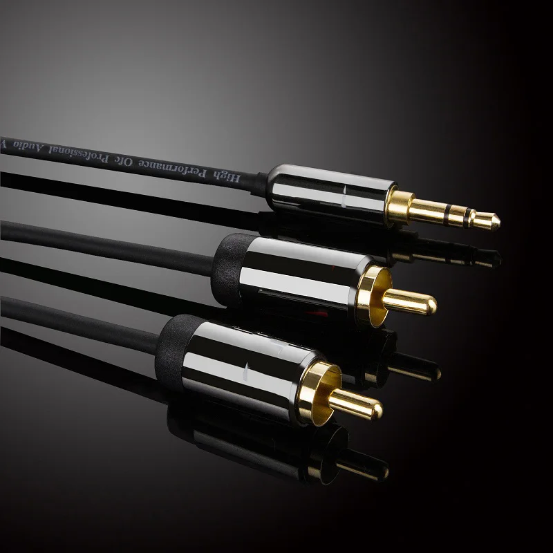 WinAqum Aux аудио 3 5 мм стерео штекер в 2 RCA Jack Y сплиттер кабель для ПК MP3 смартфона
