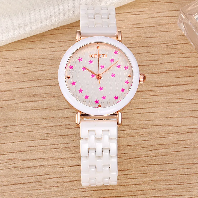 KEZZI New Design Top Brand Fashion Ceramic Set Drill And Store Quartz Dress Watch Women Hot Sale Free Shipping k1173 | Наручные часы