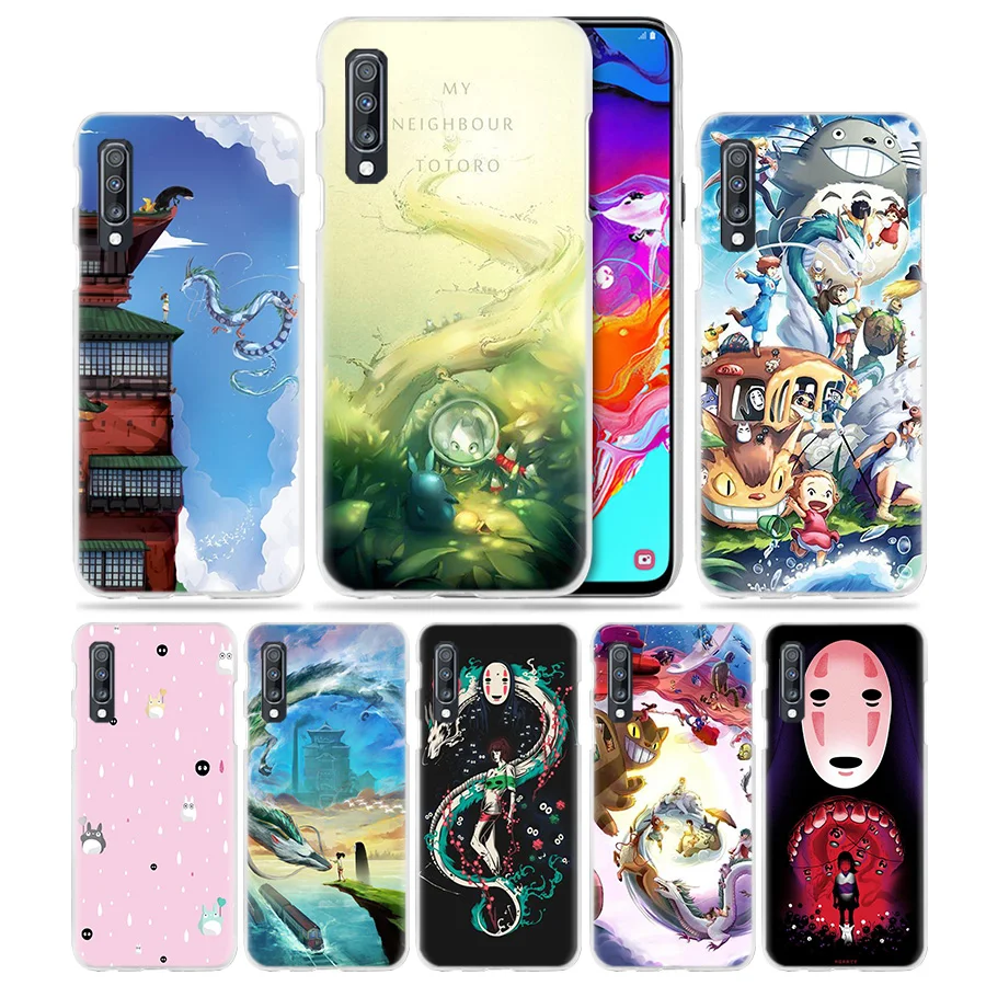 Studio Ghibli Унесенные призраками чехол для samsung Galaxy A50 A70 A20e A40 A30 A20 A10 A8 A6 плюс A9 A7 жесткий чехол для телефона с рисунком в виде крышка Away Totoro