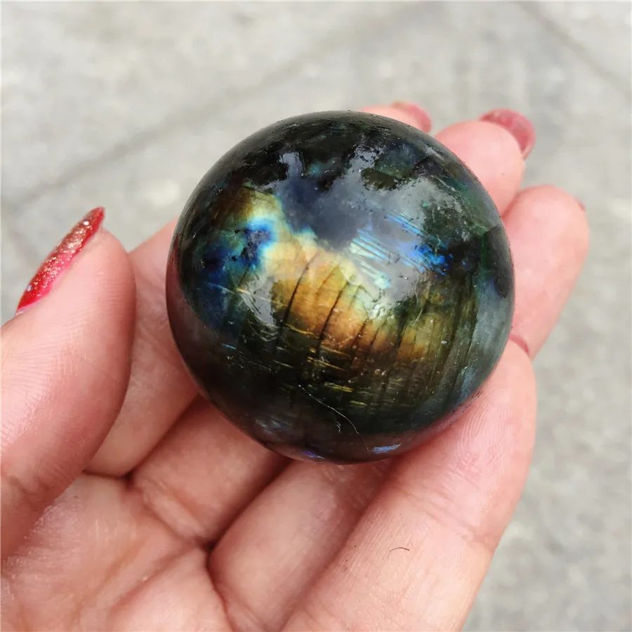 Фотоэлемент шарик серый лунный камень синий драгоценный orb поделки украшение для