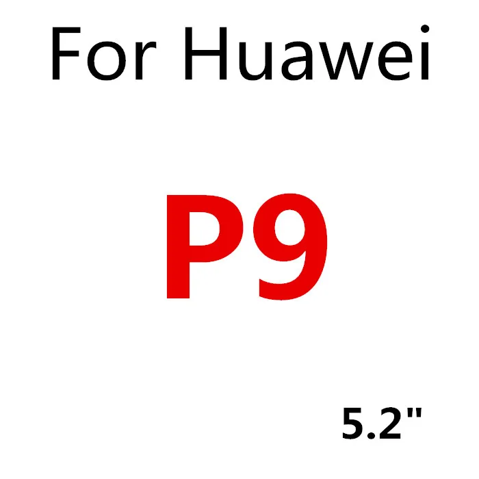 Усовершенствованная, от взрыва, Экран протектор для huawei P8 P9 P10 Lite для НУА Вэй слава 6 7 8 4C 5C Премиум Защитный чехол с закаленным стеклом пленка - Цвет: P9