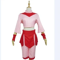 fire nation royal fire academy for girls avatar the last airbander ty lee pink outfit cosplay costume custom made