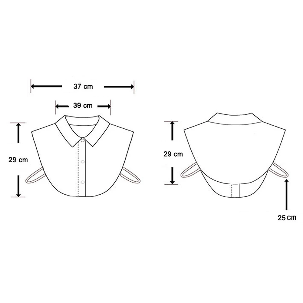Кукольный воротник винтажный съемный рубашка с отворотом женская одежда