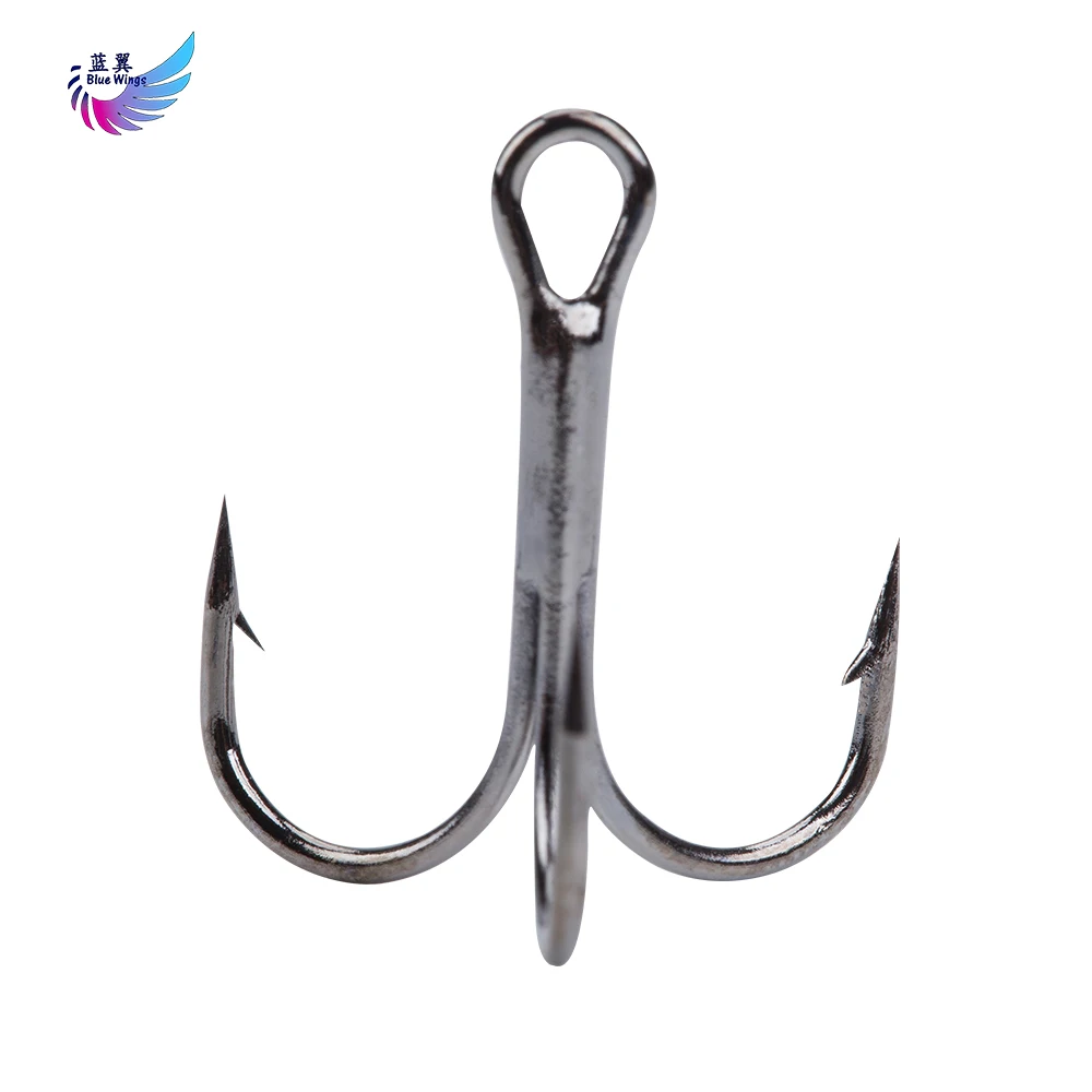 50PCS/Lot Barbed Fishing Hook High Carbon Steel Treble Tackle 2/4/6/8/10# with sharp Tip | Спорт и развлечения