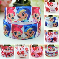 78 22mm1 25mm1 12 38mm3 75mm shimmer and shine cartoon character printed grosgrain ribbon party decoration 10 yards